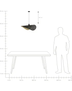 Lampadario MAHI Metallo Nero