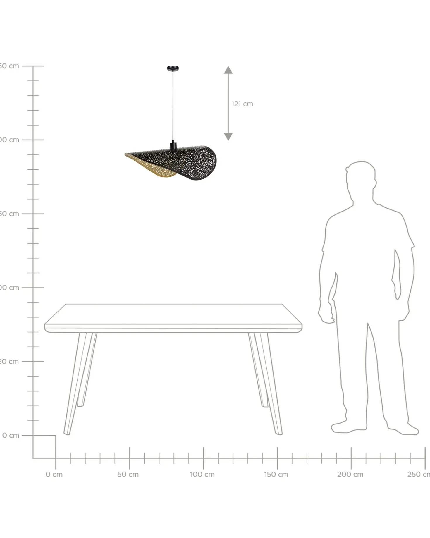 Lampadario MAHI Metallo Nero