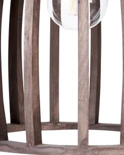 Lampadario MANAIR Legno di mango Marrone scuro