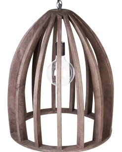 Lampadario MANAIR Legno di mango Marrone scuro