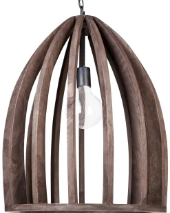 Lampadario MANAIR Legno di mango Marrone scuro