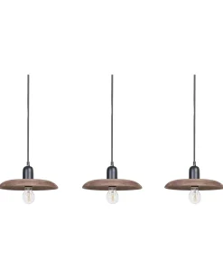 Lampadario MANJEERA Legno di mango Marrone scuro