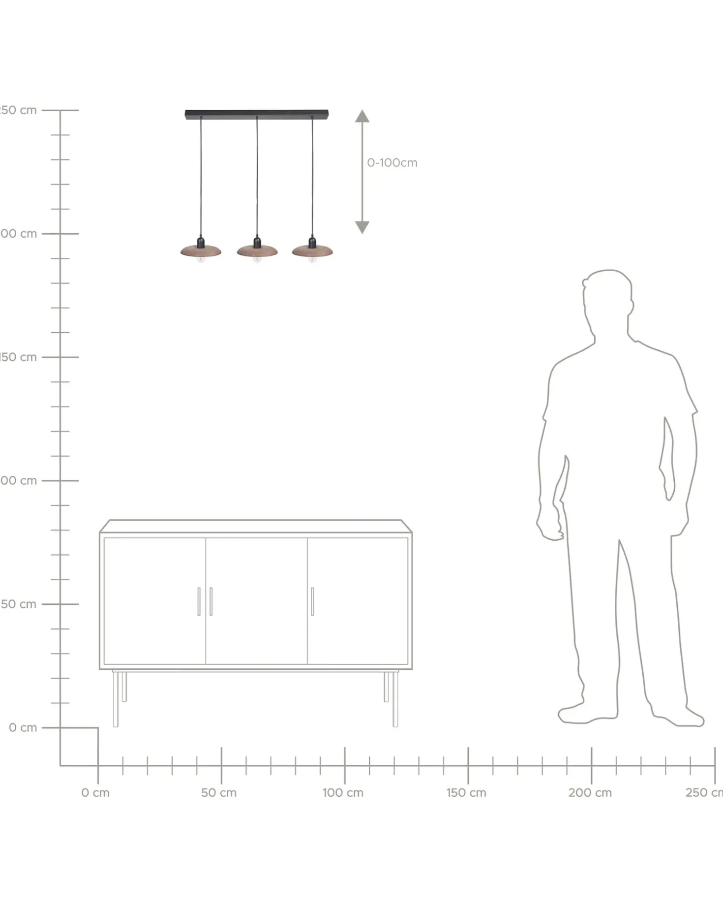 Lampadario MANJEERA Legno di mango Marrone scuro