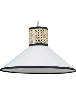 Lampadario MANTUA Rattan Bianco