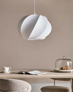 Lampadario MAQUINE Finta seta Bianco