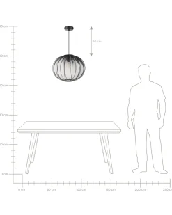 Lampadario MARIETA Nero
