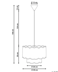 Lampadario MECUMBURA Metallo Bianco/Beige