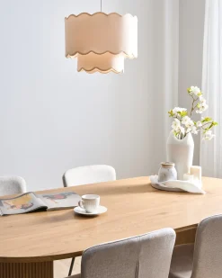 Lampadario MECUMBURA Metallo Bianco/Beige