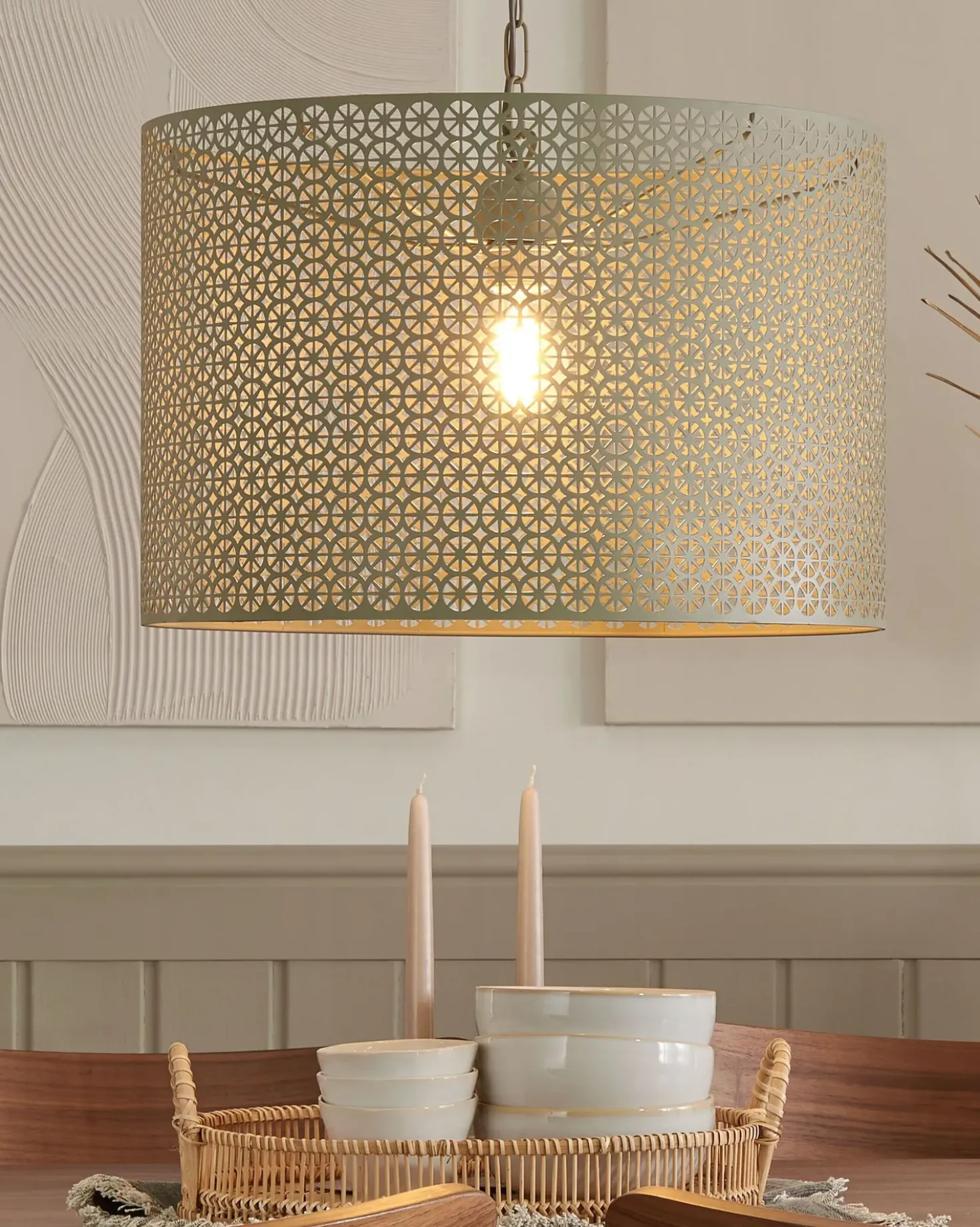 Lampadario MEZEN Metallo Grigio