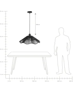 Lampadario MIGORI Carta Nero