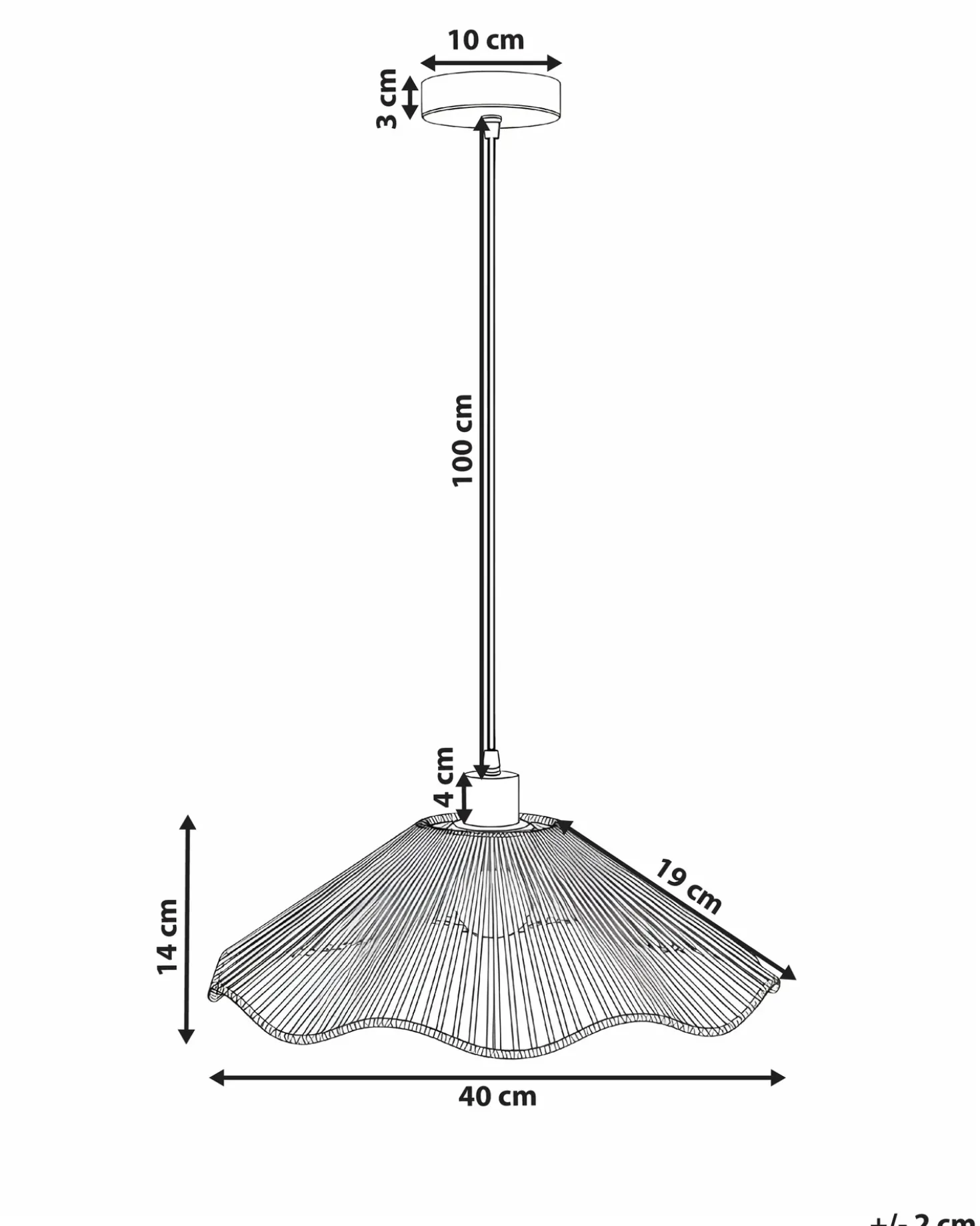 Lampadario MIGORI Carta Nero