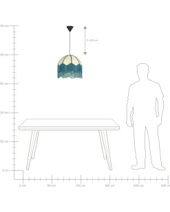 Lampadario MILAGRO Blu