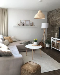 Lampadario MILLIAN Rattan Marrone chiaro