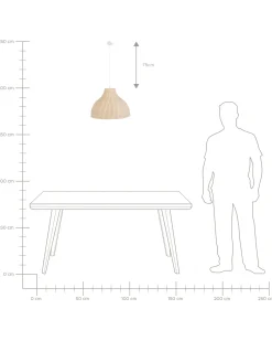 Lampadario MILLIAN Rattan Marrone chiaro