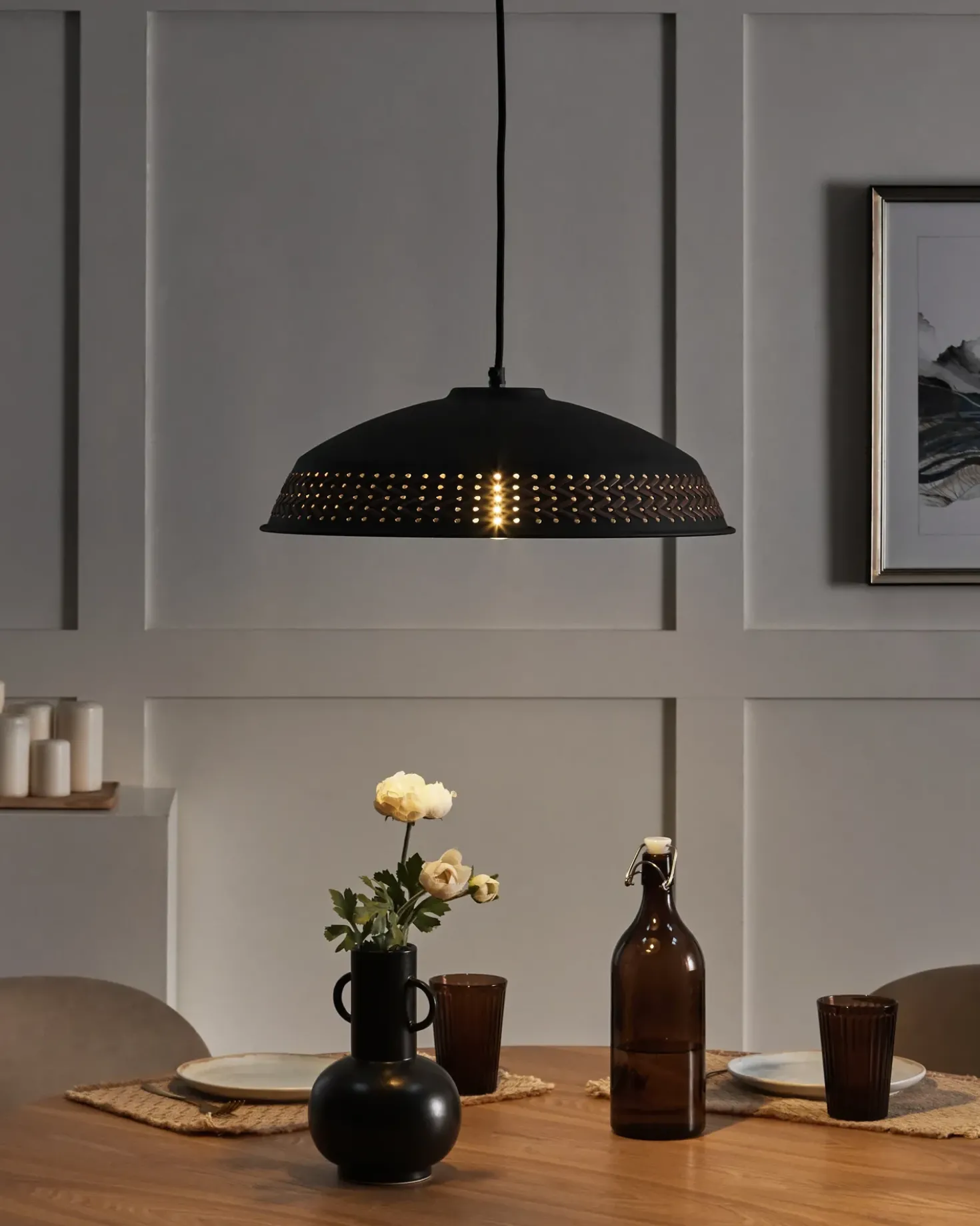 Lampadario MINILLAS Metallo Nero
