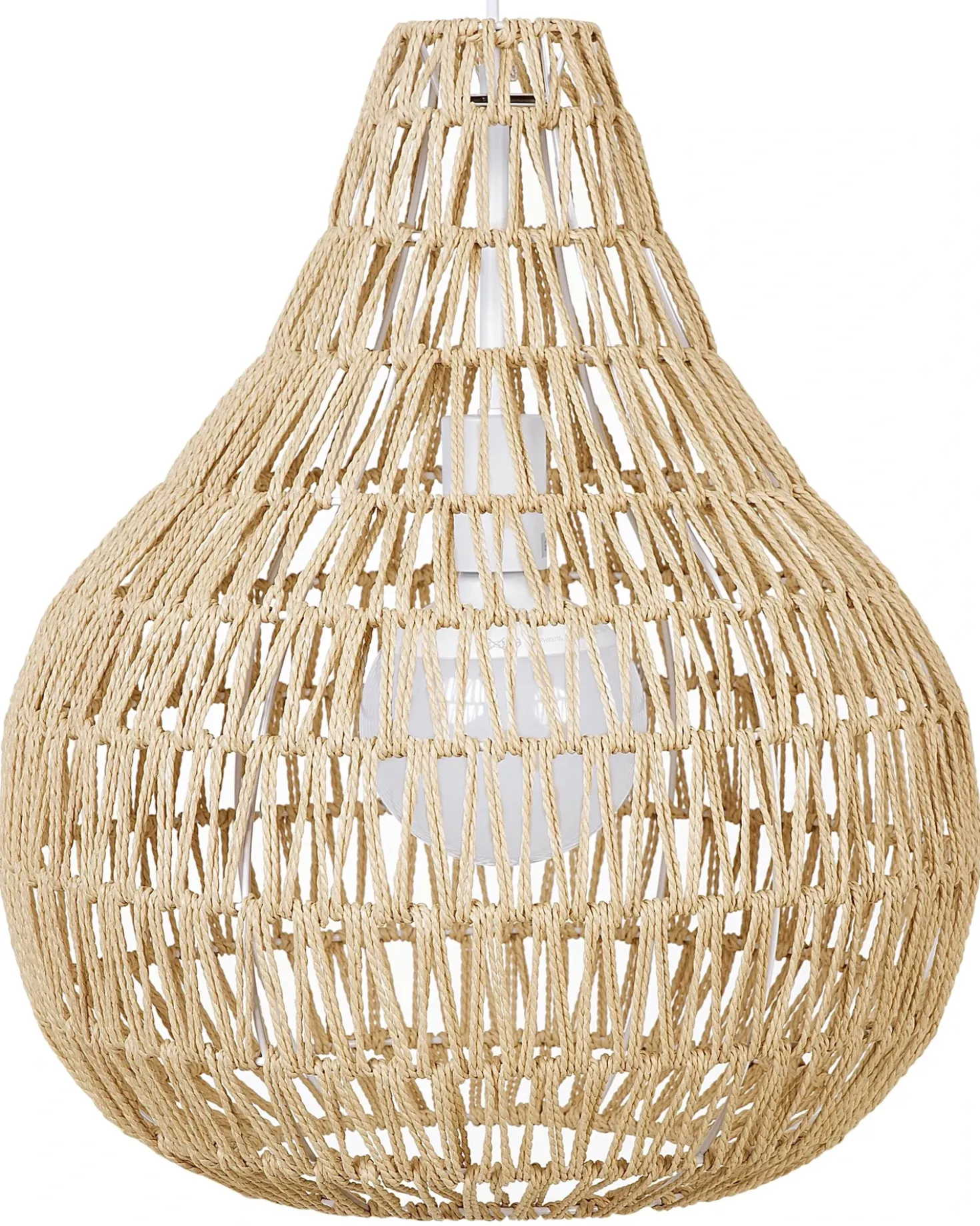 Lampadario MOLOPO Corda di carta Beige sabbia