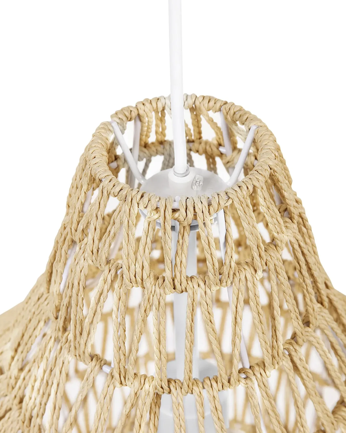 Lampadario MOLOPO Corda di carta Beige sabbia