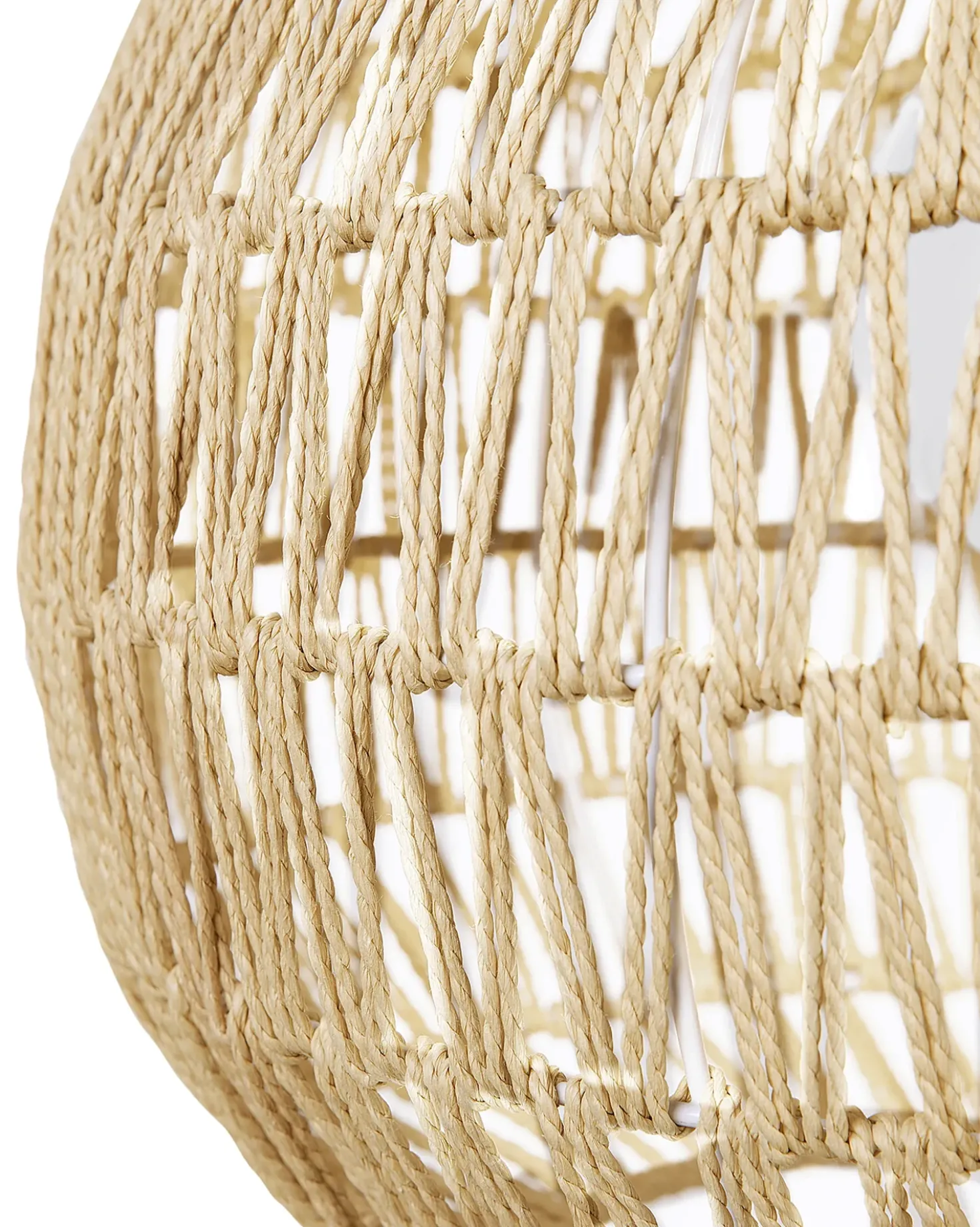 Lampadario MOLOPO Corda di carta Beige sabbia
