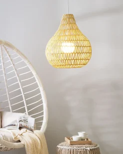 Lampadario MOLOPO Corda di carta Beige sabbia