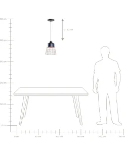 Lampadario MONTE Metallo Nero