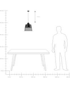 Lampadario MUGA Metallo Nero