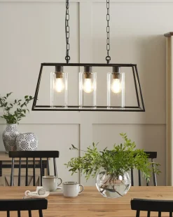 Lampadario MUGER Metallo Nero