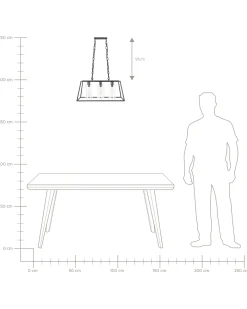 Lampadario MUGER Metallo Nero
