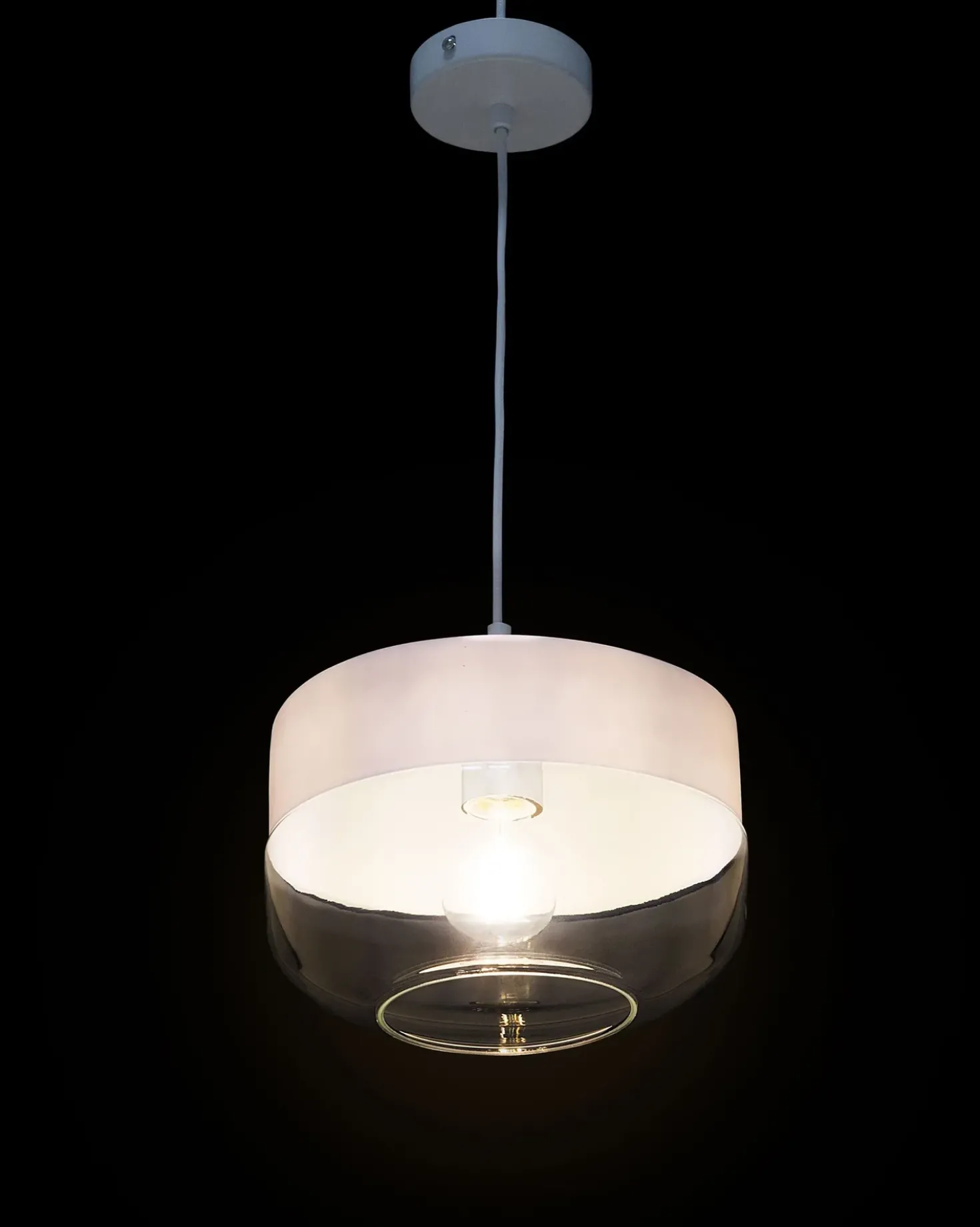 Lampadario MURRAY Vetro Bianco