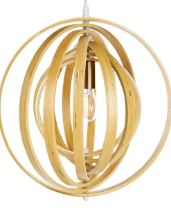 Lampadario MURRELL Legno di pioppo Marrone chiaro