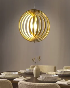 Lampadario MURRELL Legno di pioppo Marrone chiaro