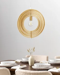 Lampadario MURRELL Legno di pioppo Marrone chiaro