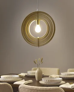 Lampadario MURRELL Legno di pioppo Marrone chiaro