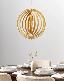 Lampadario MURRELL Legno di pioppo Marrone chiaro