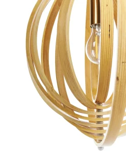 Lampadario MURRELL Legno di pioppo Marrone chiaro