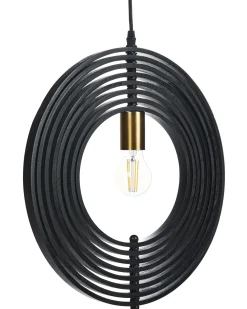 Lampadario MURRELL Legno di pioppo Nero