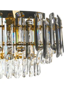 Lampadario NERI Cristallo Argento