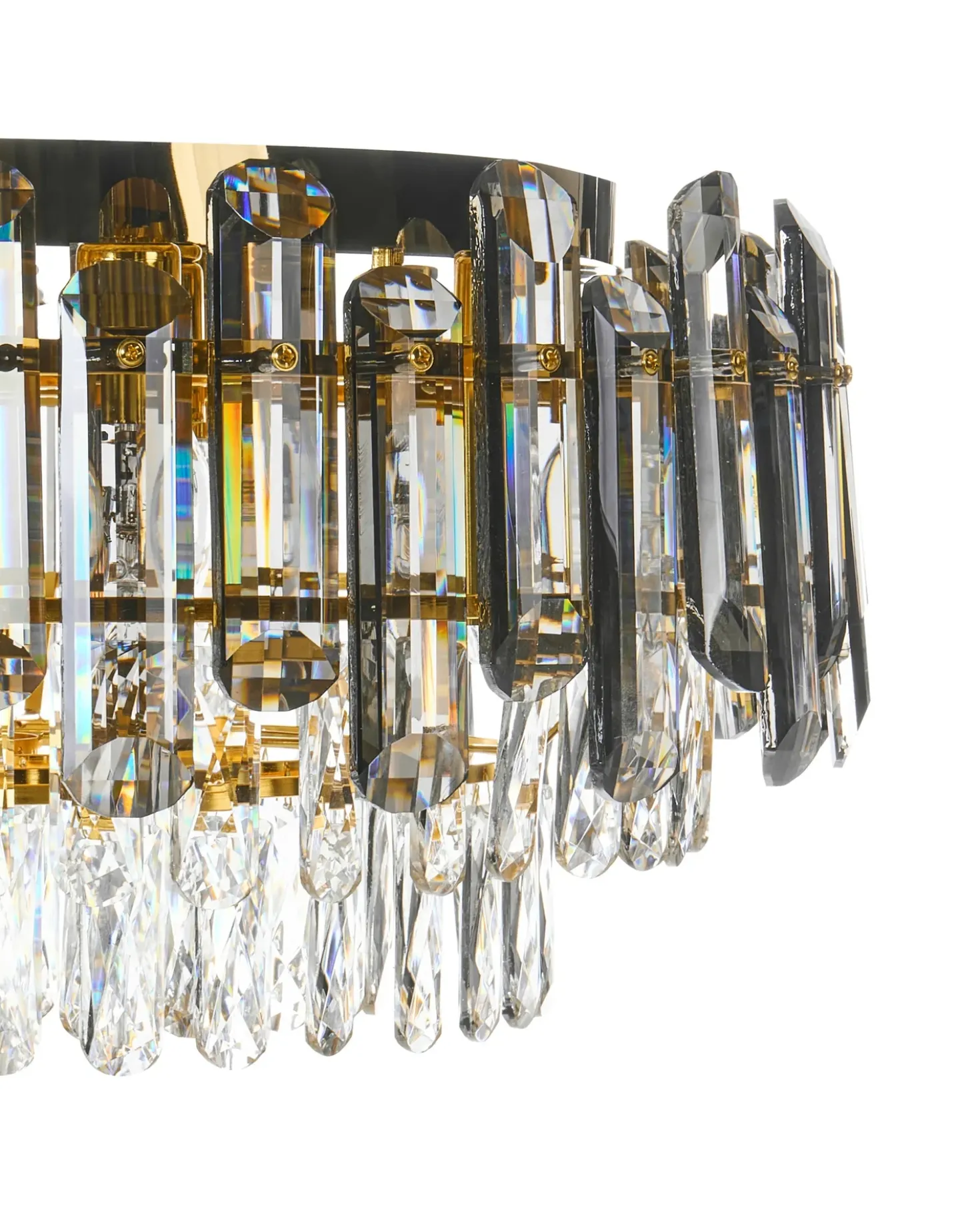 Lampadario NERI Cristallo Argento