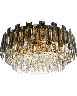 Lampadario NERI Cristallo Argento
