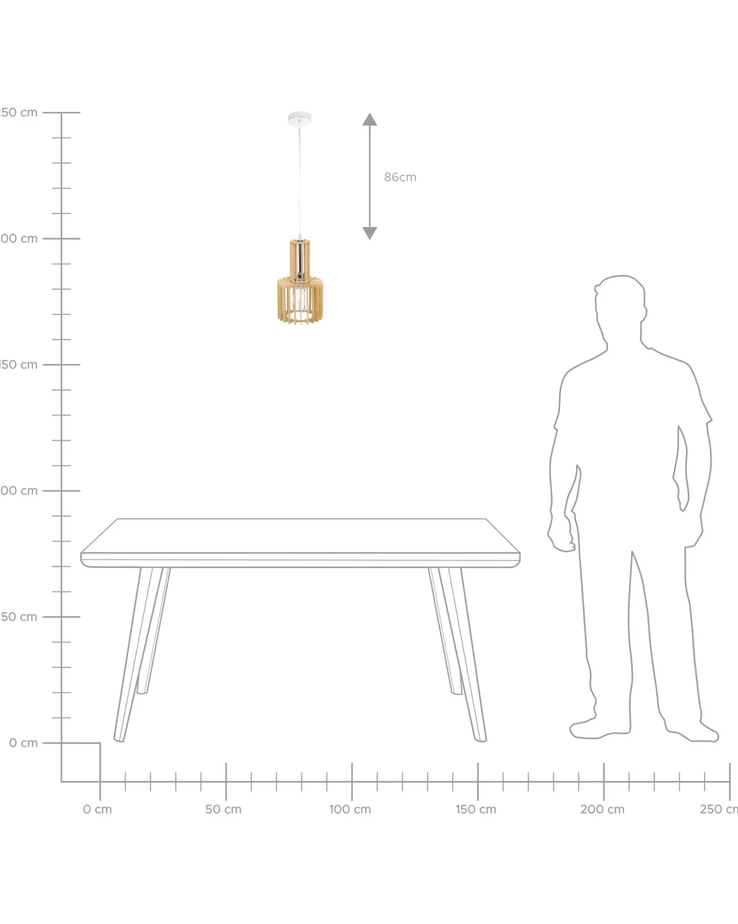 Lampadario NIARI Marrone chiaro