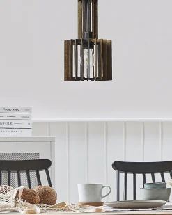 Lampadario NIARI Marrone scuro