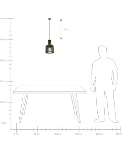 Lampadario NIARI Marrone scuro