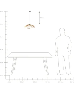 Lampadario NIGUA Rattan Naturale