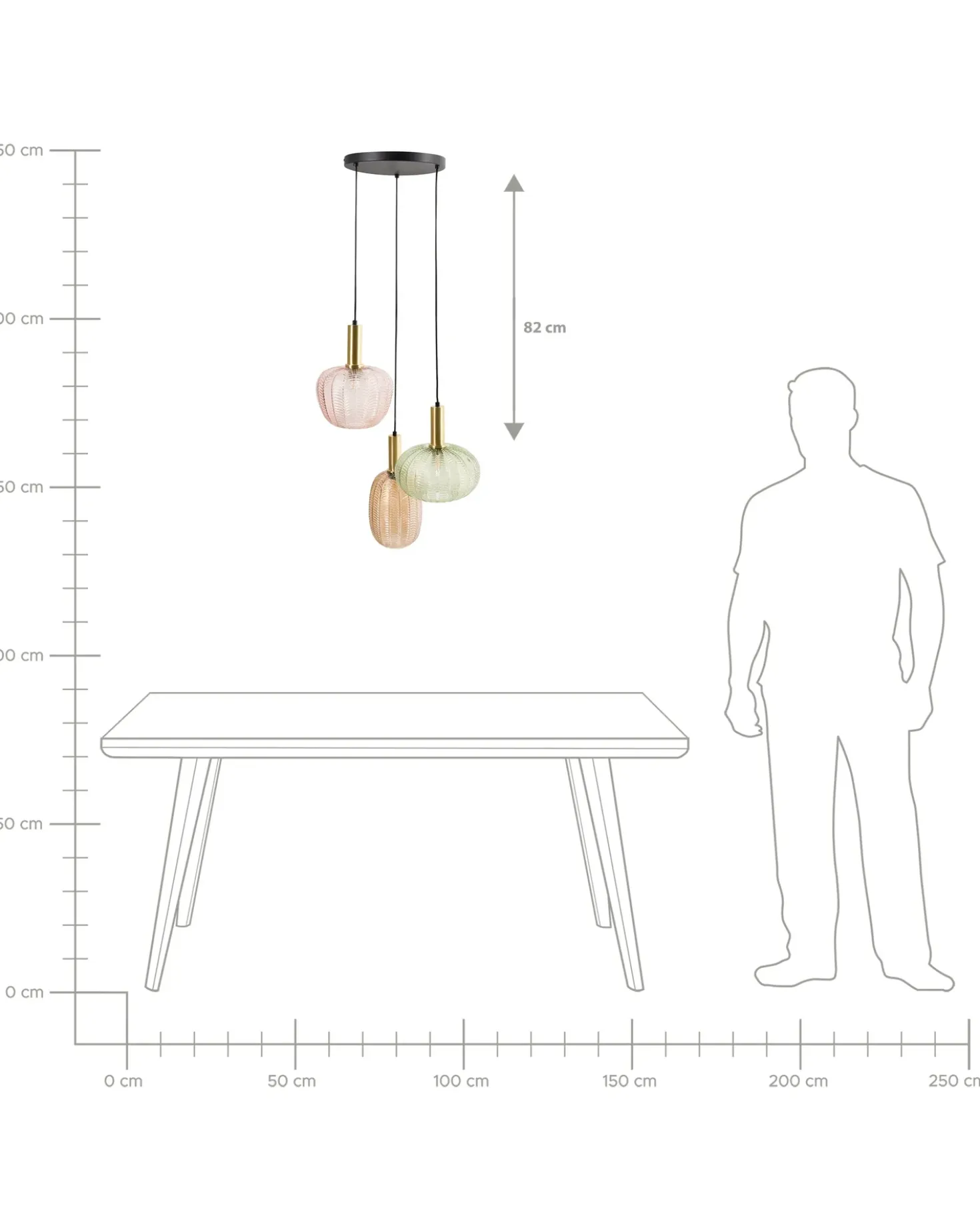 Lampadario NJORO Vetro Multicolore