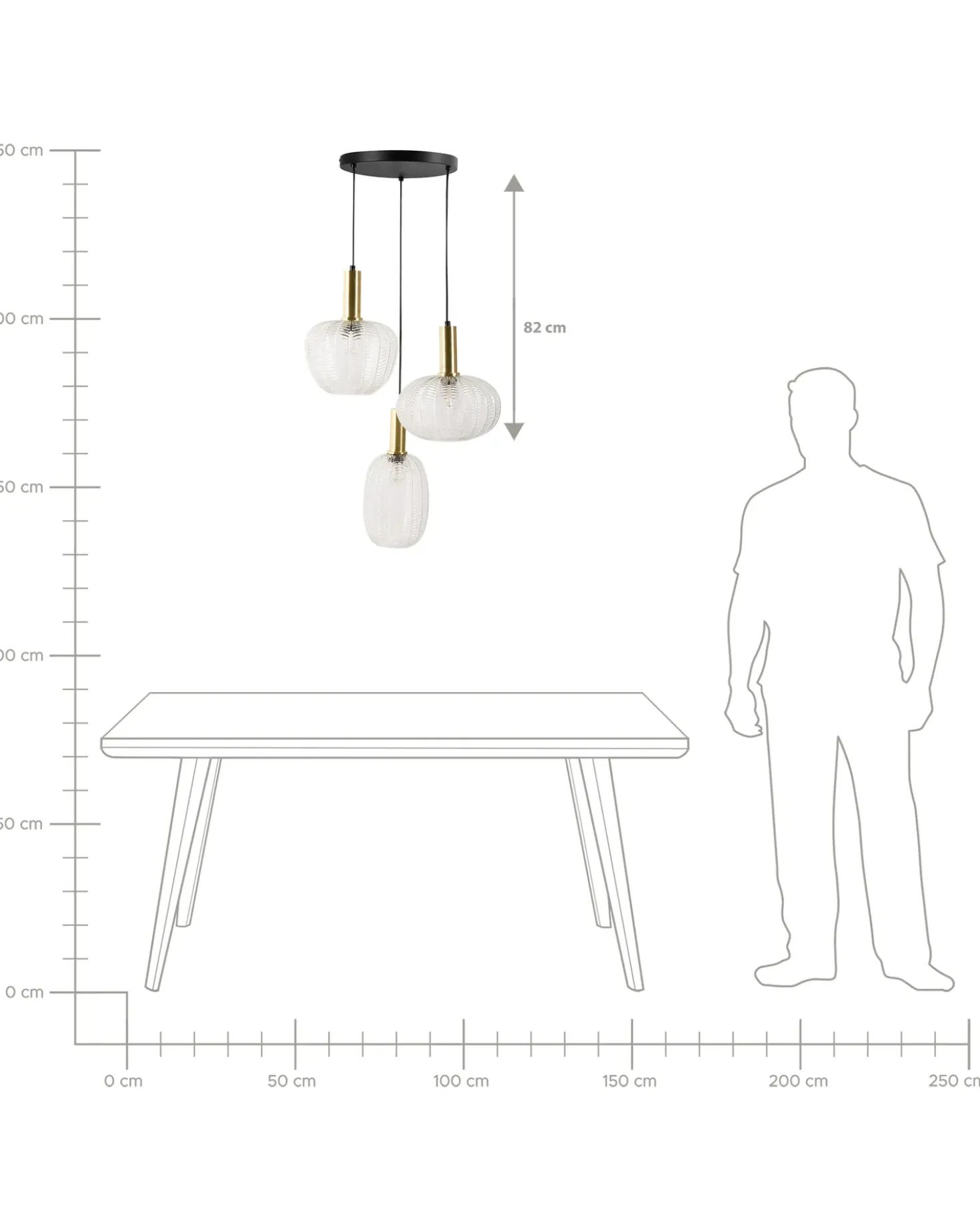 Lampadario NJORO Vetro Trasparente