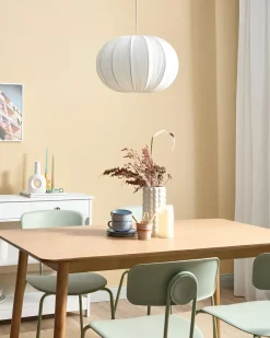 Lampadario OKER Tessuto Bianco