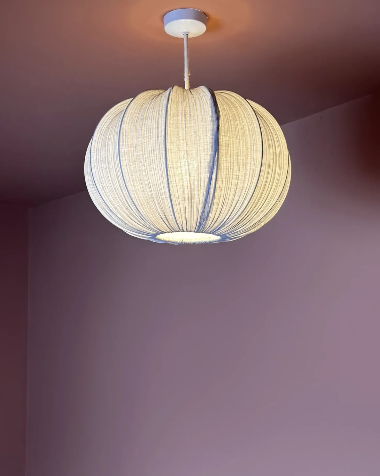 Lampadario OKER Tessuto Grigio
