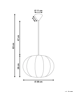 Lampadario OKER Tessuto Grigio