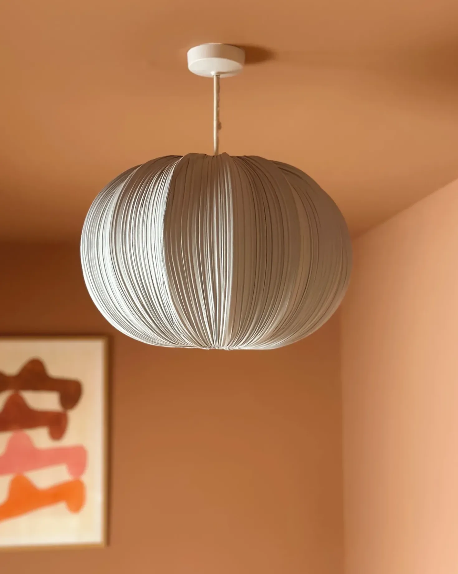 Lampadario OKER Tessuto Grigio
