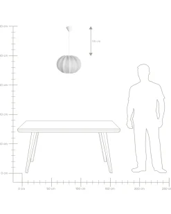 Lampadario OKER Tessuto Grigio