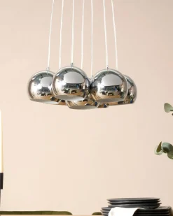 Lampadario OLZA Metallo Argento